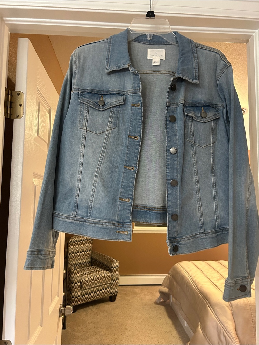 Caslon Light Blue Denim Trucker Jacket